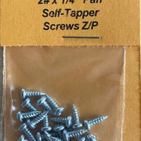 #2 x 1/4" or 6mm long pan Self-Tapper Screws z/p (20)