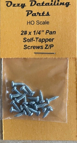 #2 x 1/4" or 6mm long pan Self-Tapper Screws z/p (20)