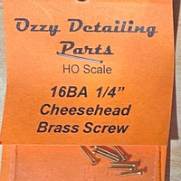 16BA CHEESEHEAD 1/4 inch BRASS SCREWS Qty 10