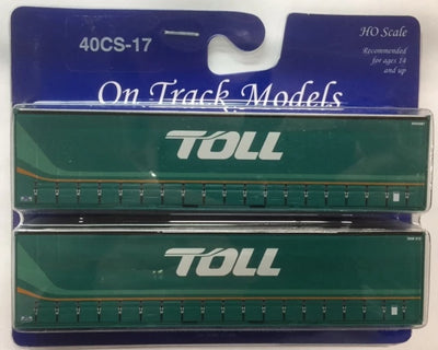 17. 40' Curtain Sided Containers #40CS-17  TOLL (New Scheme) – NW4987 (V4) & 3NW815 (V3) On Track Models:  (2 PACK)