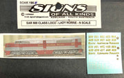 SOAK 190 N Scale - SAR 900 CLASS LOCOMOTIVE - LADY NORRIE  - VALUE PK "N SCALE"