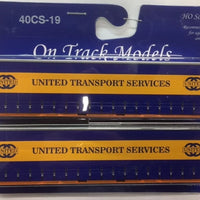 19. 40' Curtain Sided Containers #40CS-19  United Transport – TL2 (V1) & TL8 (V1) On Track Models:  (2 PACK)