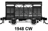 Good's Train: CW 4 wheel Cattle Wagon as out of workshop new, pack of 4 : No's 27779, 27876, 27797, 26587. Casula Hobbies RTR : Pack 4