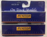 20. 40' Curtain Sided Containers #40CS-20  United Transport – TL25 (V1) & TL29 (V1) On Track Models:  (2 PACK)