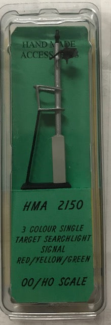 HMA 2150  3 COLOUR SINGLE TARGET SEARCHLIGHT SIGNAL RED/ YELLOW/GREEN HO HAND MADE ACCESSORIES.