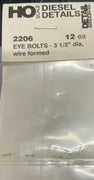 DETAIL ASSOCIATED - 2206 - EYE BOLTS - 3-1/2" dia. Wire Formed  (pk of 12)