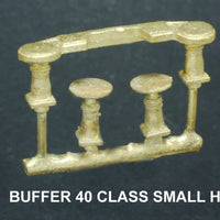 Buffers #24.1 buffers for NSWGR 40 Class diesel buffing plate & Smaller oval Head buffers, 1 set. Ozzy Brass #24.1