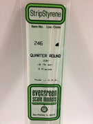 EVERGREEN-246 QUARTER ROUND 0.75mm (.030'") 5 Pieces