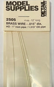 DETAIL ASSOCIATES - 2505 -  Brass Wire .015" Diameter HO Scale "