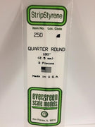 EVERGREEN-250 QUARTER ROUND 2.5mm (.100'") 3 Pieces