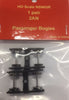 2AN BOGIE: HO Scale NSWGR 1 Pair 2AN Passenger Bogies New Made in China as on the RTR LHO model. Casula Hobbies RTR: