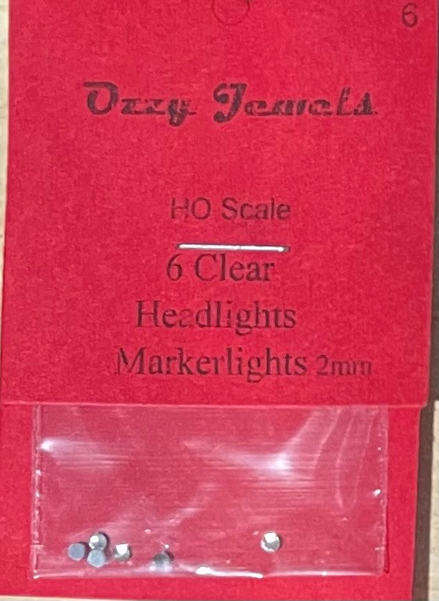 Clear Jewels - 6 Clear Headlights & Markerlights 2mm