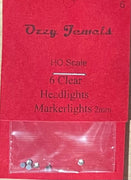 Clear Jewels - 6 Clear Headlights & Markerlights 2mm