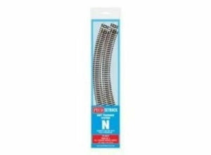 Peco N: ST-3012 - PACK OF 4 NO 1 RADIUS DOUBLE CURVES