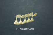 #031 Target Plates  for Electric Suburban passenger cars  #31  Ozzy Brass