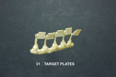 #31 Target Plates  for Electric Suburban passenger cars  #31  Ozzy Brass