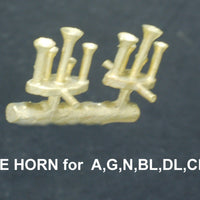 Air Horn 5 cluster #35 Leslie Air Horns for locomotives A, G, N, BL, DL, CL, Class's,  one set, : Ozzy Brass -