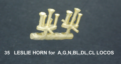 Air Horn 5 cluster #35 Leslie Air Horns for locomotives A, G, N, BL, DL, CL, Class's,  one set, : Ozzy Brass -