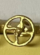 3813 Ozzy Brass - C38' STEAM LOCOMOTIVE TENDER HAND BRAKE WHEEL.