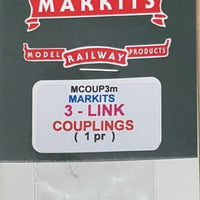 3-LINK COUPLINS WITH SPRING (1PR) MARKITS * MCOUP3m