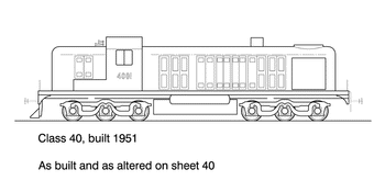 40 class AIA-AIA Hood Alco HO Data Sheet drawing NSWGR locomotiv