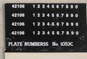 421 Class HEAD BOARD LOCOMOTIVE NUMBERS : 421HBN - Ozzy Decals: