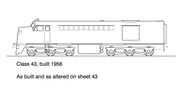 43 Class Co-Co Nose Cab AEI HO Data Sheet drawing NSWGR locomotive