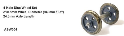 Wheels 137: SDS Models : 10.5 X 24.8 mm: Wheels : ABS137 4-Hole Disc Wheel Set : HO-Scale: Fine Scale Wheel Sets: