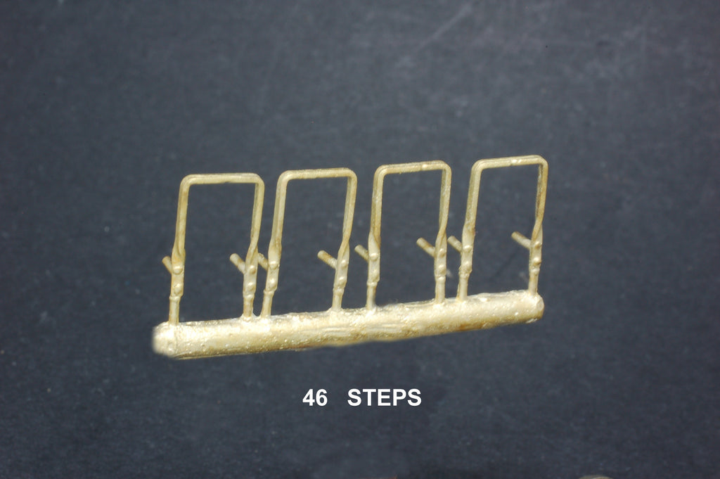 Step #46  O scale Steps for goods wagon Steps #46 Ozzy Brass