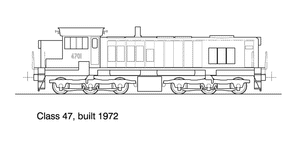 47 Class Co-Co Hood Goninan HO Data Sheet drawing NSWGR locomoti