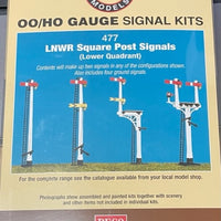 Ratio: 477  LNWR Square Post Signal Kit ( Lower Quadrant) OO Gauge.