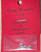 6 x Clear 4mm Jewel Marker Lights