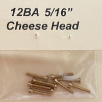 12BA CHEESEHEAD 5/16 inch BRASS SCREWS Qty 10