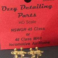 Air Horn #53 for NSWR - 45 or 48 Class Locomotives one set. Ozzy Brass
