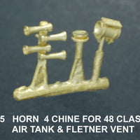 Air Horn #55 Four Air Chime Horns original 48 Class, with a Air Tank & Fetner Vent.