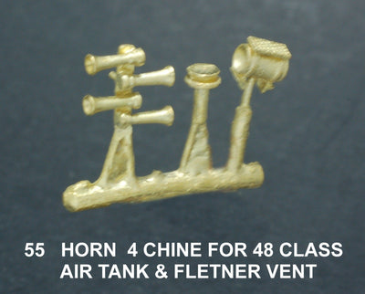 Air Horn #55 Four Air Chime Horns original 48 Class, with a Air Tank & Fetner Vent.