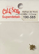 CAL-SCALE 190-585 HO Nathan Air Horn K4H 5 Chime. (1) Brass Casting.*
