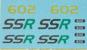 SSR 602 LOCOMOTIVE NUMBERS & LOGO'S : Ozzy Decals: