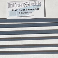 WGL015- 60'0 Steel Beam load 6 x Pieces by InFront Models HO