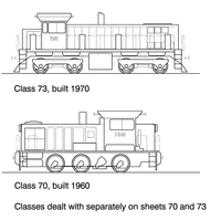 73 Class Bo-Bo Hood Walkers HO Data Sheet drawing NSWGR locomoti