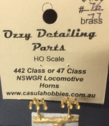 Air Horn #77 :  Air Horns for 47 Class NSWGR Locomotive, Ozzy Brass