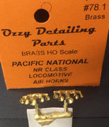 Air Horn 5 Cluster #78.1 HO: Air Horns for the NSWR / SRA / PN / NR Class Locomotive one set Air Horns, : Ozzy Brass