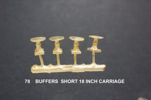 Buffers #78 Short 18 Inch Carriage brass casting HO Ozzy Brass #78