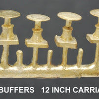Buffer #79 - 12 Inch Buffer plate suits 72'6" Passenger Cars, Ozzy Brass -