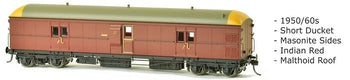 SDS Models: EHO1992 Indian Red Express Brake Van,-Masonite Sides - Malthoid Roof. #014 **