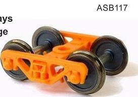 117:  XC Bogie Commonwealth Railways Standard Gauge Orange HO-Scale SDS Models: Bogies: ASB117