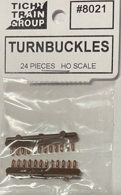 TICHY TRAIN GROUP #8021 HO Turnbuckles -  24 pieces