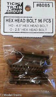 Tichy Train Group HO #8085 Hex Head Bolt (96 pieces) (HO 4.5", O 2.5")