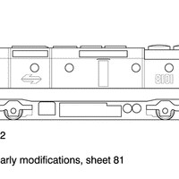 81 Class Co-Co Dual Cab Clyde HO Data Sheet drawing NSWGR locomo