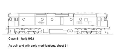 81 Class Co-Co Dual Cab Clyde HO Data Sheet drawing NSWGR locomo